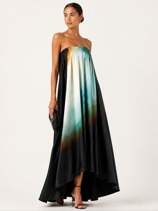 Jil Sander Dresses & Skirts - Jil Sander Cruise Pleated Strapless Maxi Dress Size 34/US 2
